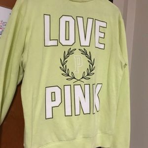 VS PINK yellow pullover