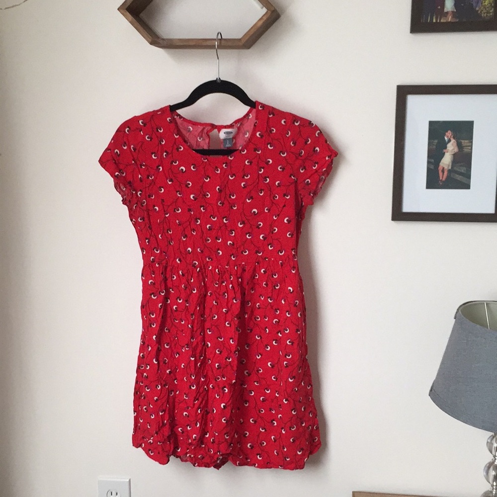 Cute Red Patterned Dress
