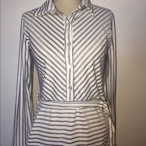 Striped Button Down Blouse