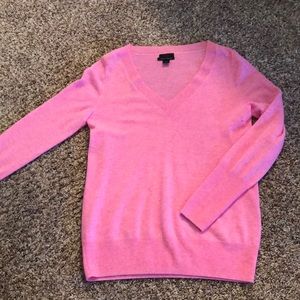 Pink cashmere sweater from J Crew