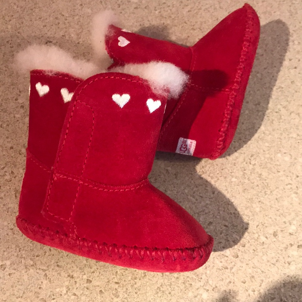 Baby Girl Red Heart Uggs