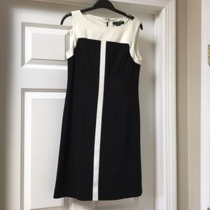 Ralph Lauren black & cream shift dress