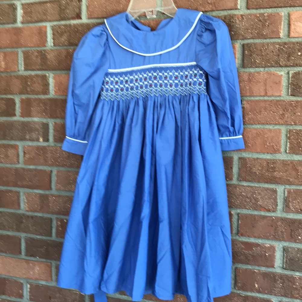 Orient Expressed Blue Smocked dress, size 3