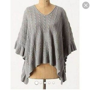 Anthropologie | Moth Cableknit Poncho
