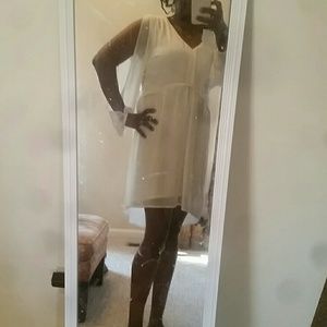 Sheer open sleeve dress