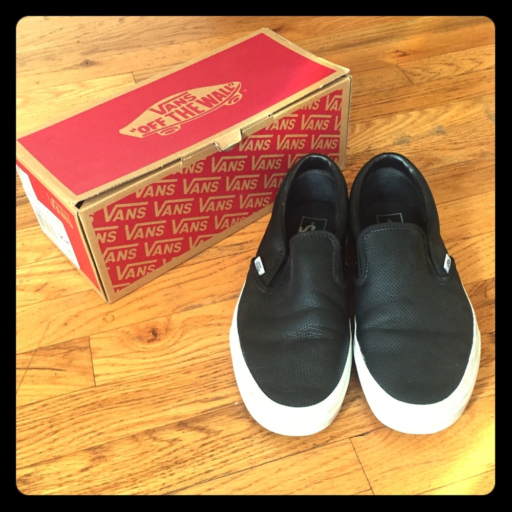 Vans Perforated Leather Slip-Ons