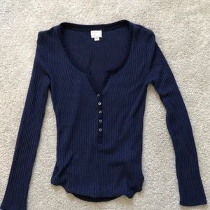 Anthropologie Purple Henley Small 9-H15 Sun Stamp