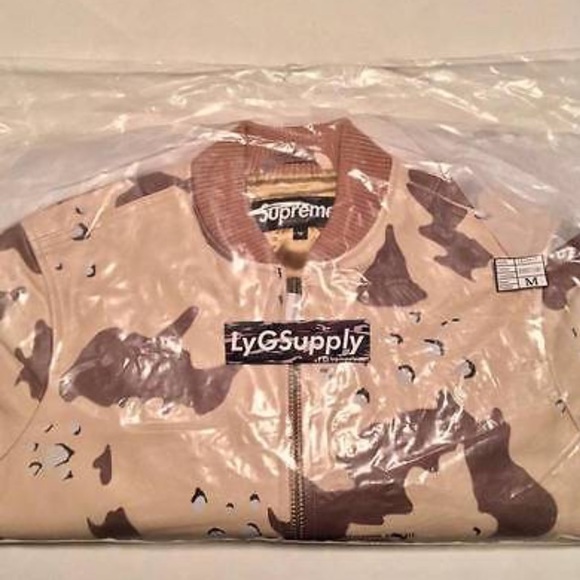 Supreme | Jackets & Coats | Supreme Leather Ma Desert Camo L In