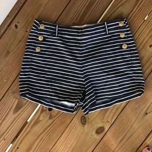 J crew stripped shorts