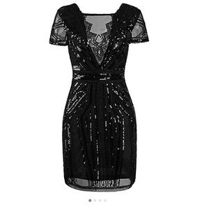 NEW Black Sequin Short Dress