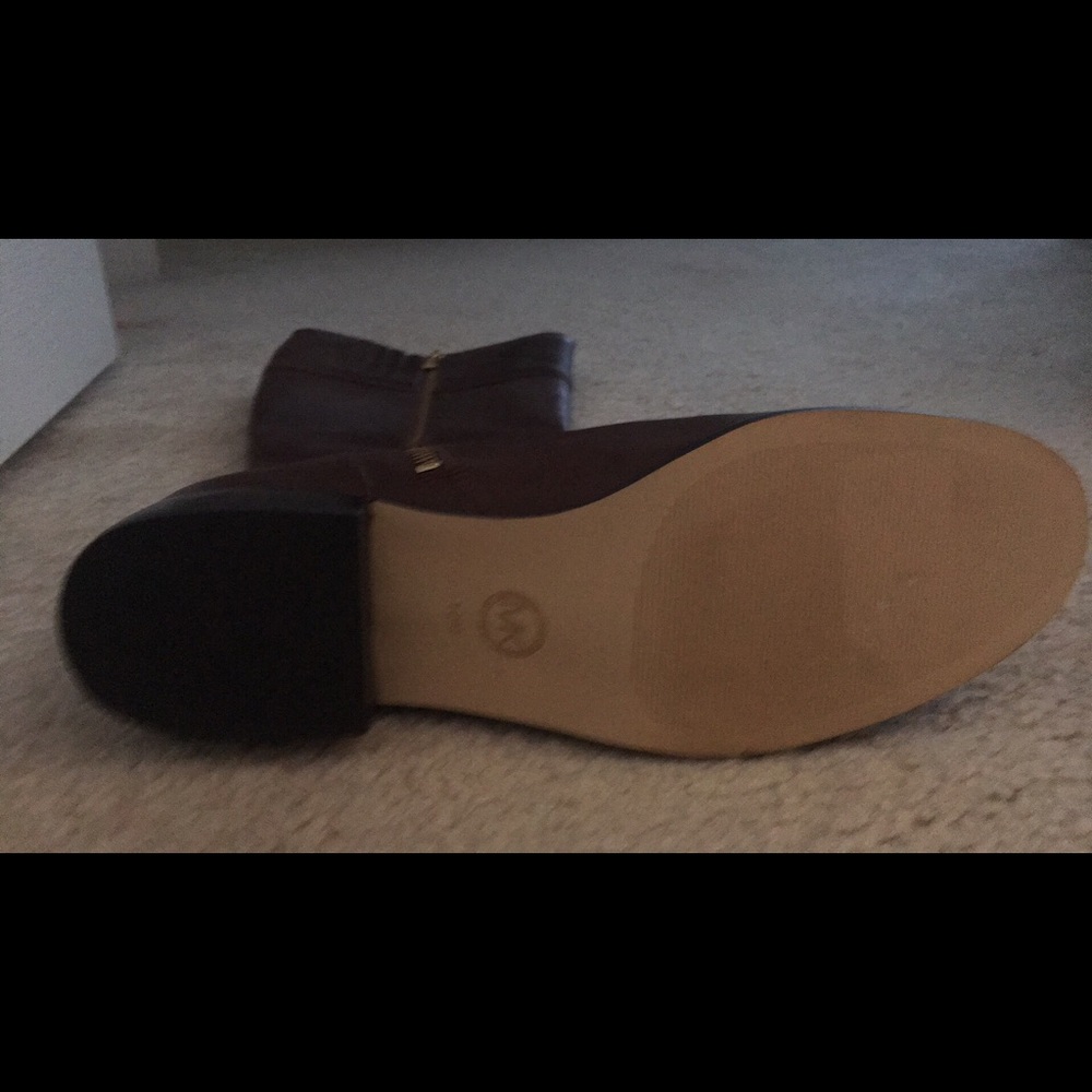 Michael Kors Brown leather boots, as 10; NWOT