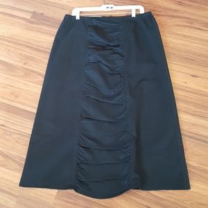 Black ruched new creation skirt