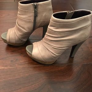 Peep toe booties