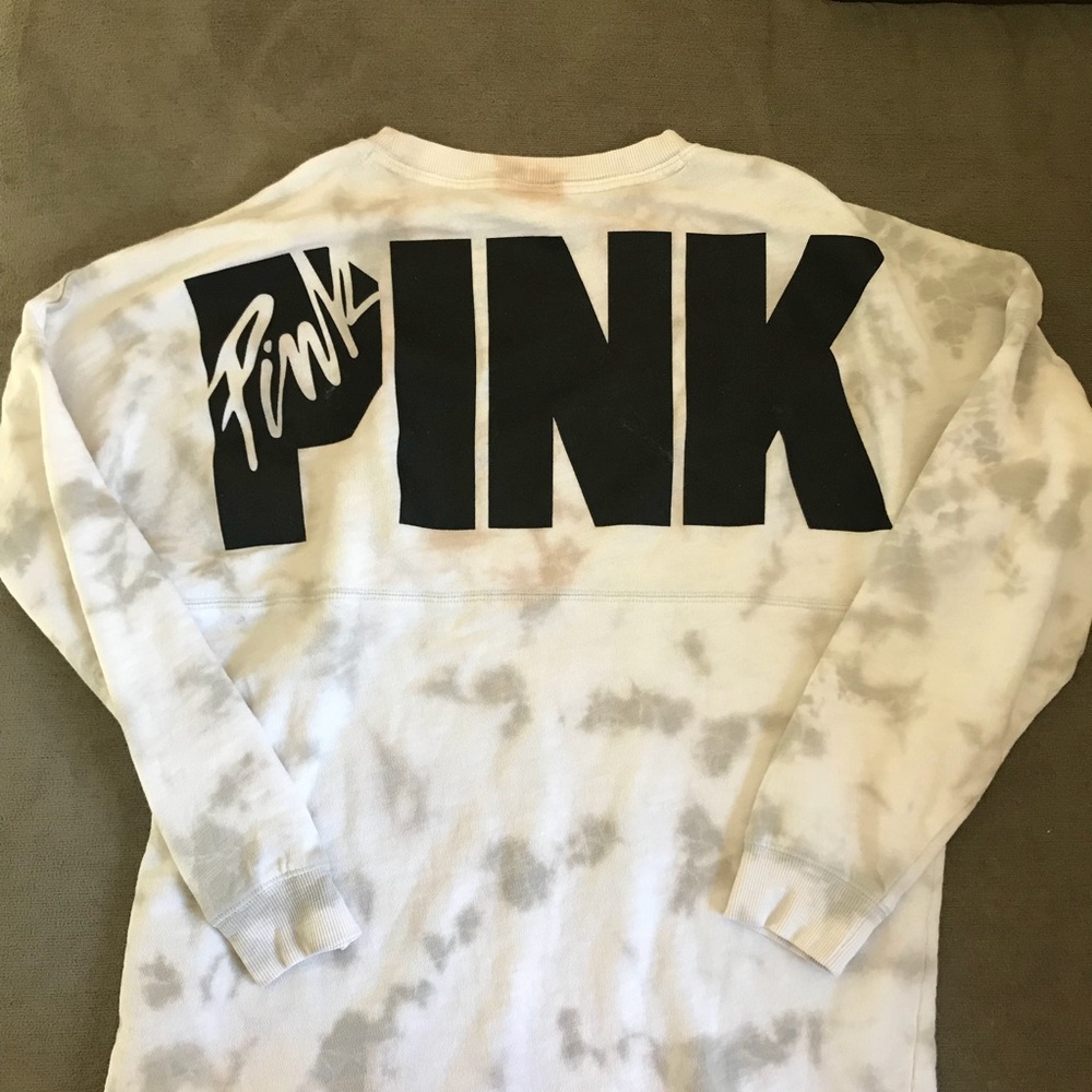 PINK SWEATSHIRT WHITE TIEDYE