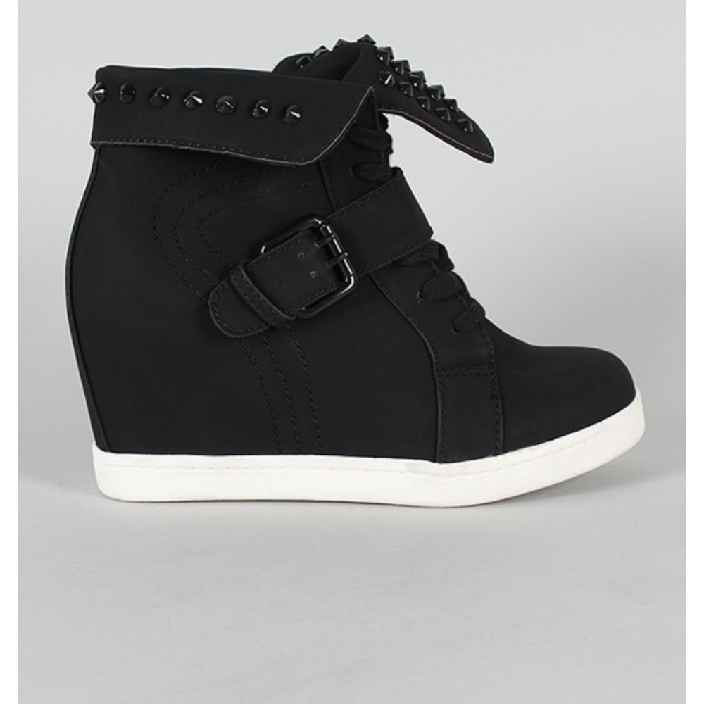 Studded Sneaker Wedges