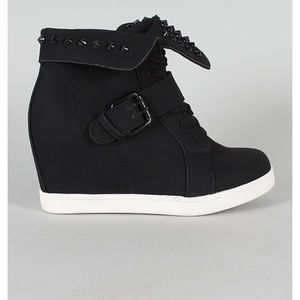 Studded Sneaker Wedges