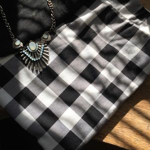 Houndstooth Pencil Skirt