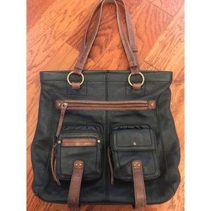 The SAK Black & Brown Leather tote bag