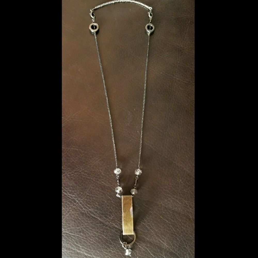 Repurposed belt buckle necklace
