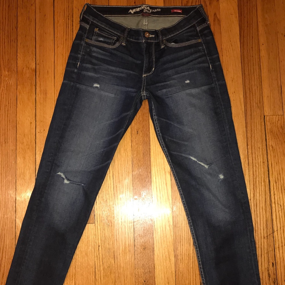 Arizona high waisted skinny jeans size 5 junior back to school pants blue - Picture 2 of 8