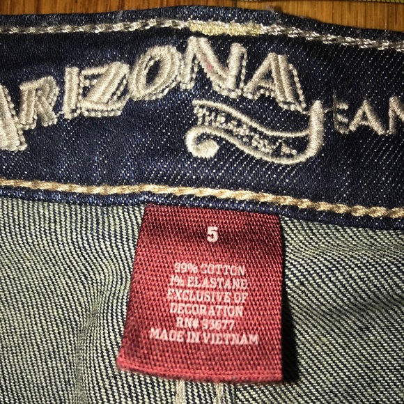 Arizona high waisted skinny jeans size 5 junior back to school pants blue - Picture 6 of 8