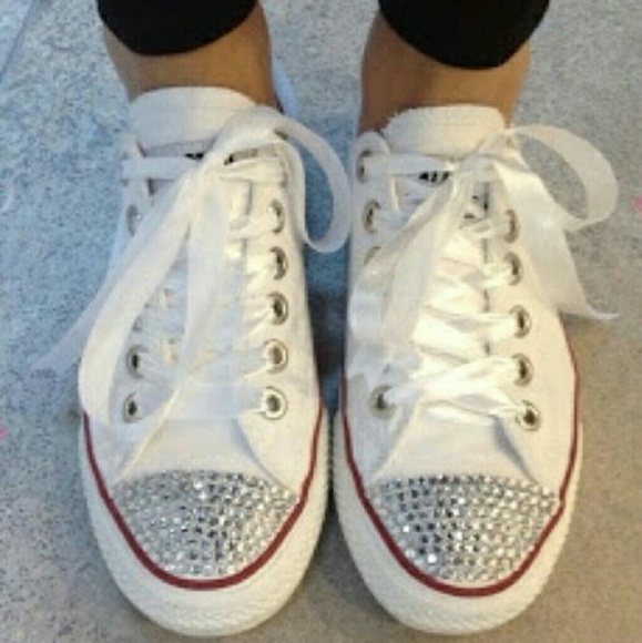 💋BLING ALL STAR CONVERSE CHUCK TAYLOR SNEAKERS!!! - Picture 3 of 8