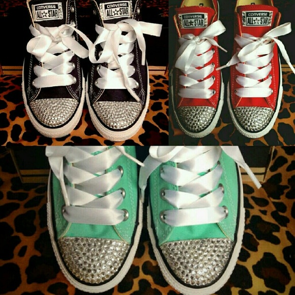 💋BLING ALL STAR CONVERSE CHUCK TAYLOR SNEAKERS!!! - Picture 6 of 8