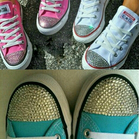 💋BLING ALL STAR CONVERSE CHUCK TAYLOR SNEAKERS!!! - Picture 7 of 8