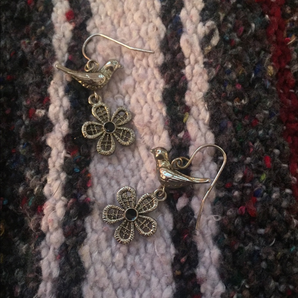 Flower Bird Earrings