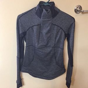 Lululemon base runner 1/2 zip in herringbone