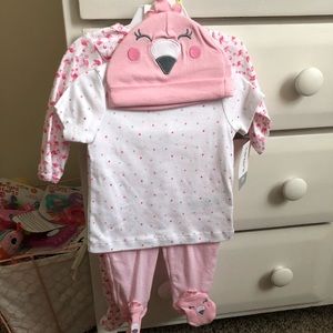 Carter’s Baby Girl Flamingo Layette Set
