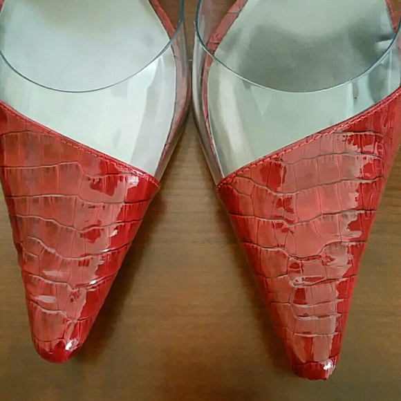 RED PATIENT LEATHER HEELS - Picture 2 of 4
