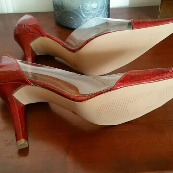 RED PATIENT LEATHER HEELS - Picture 4 of 4