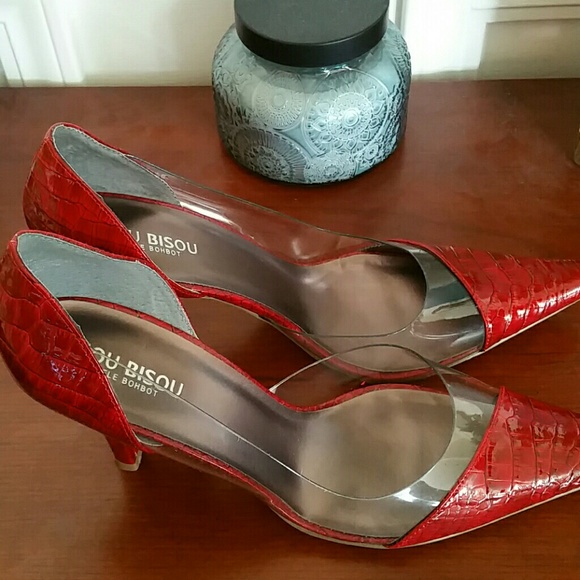 RED PATIENT LEATHER HEELS - Picture 3 of 4