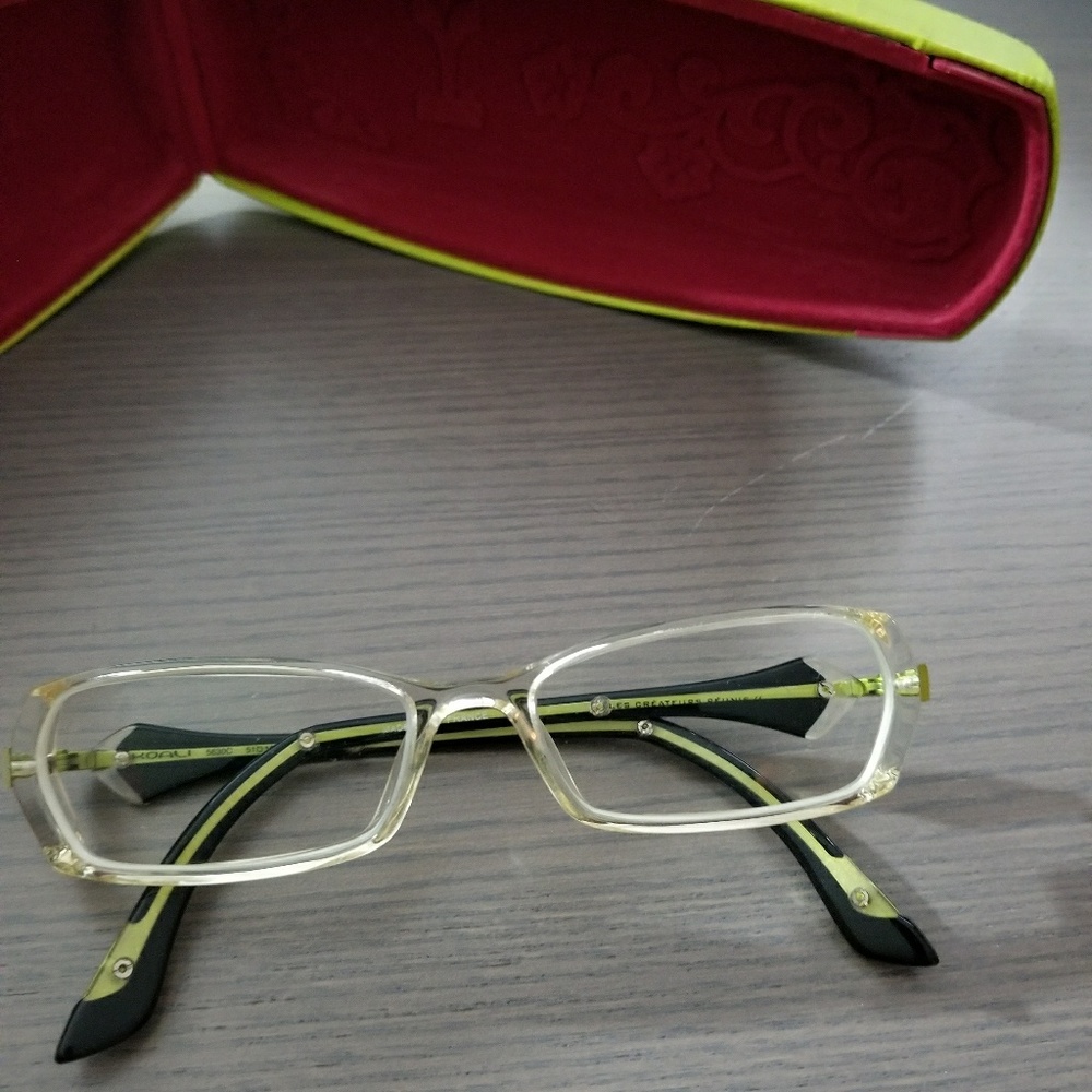 NWOT KOALI Clear transparent green glasses