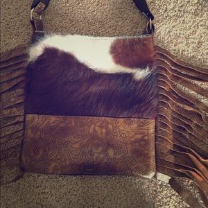 Cowhide purse