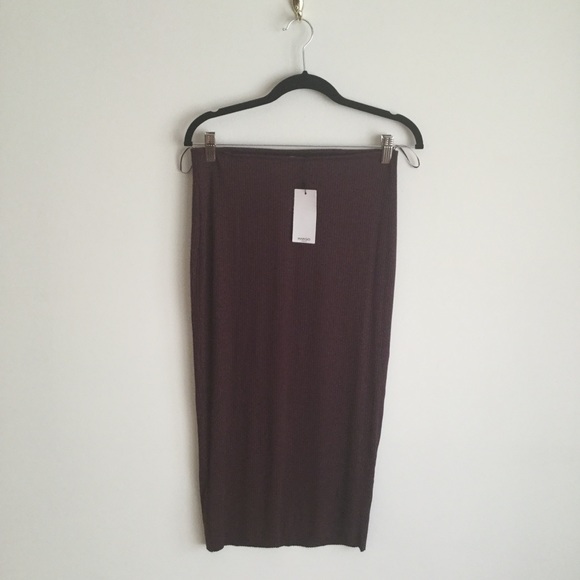 Mango Ribbed Pencil Skirt - Picture 2 of 4