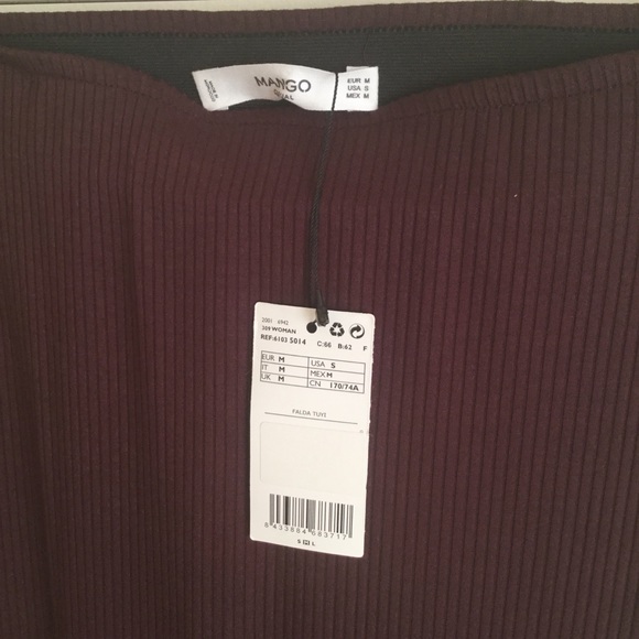 Mango Ribbed Pencil Skirt - Picture 3 of 4