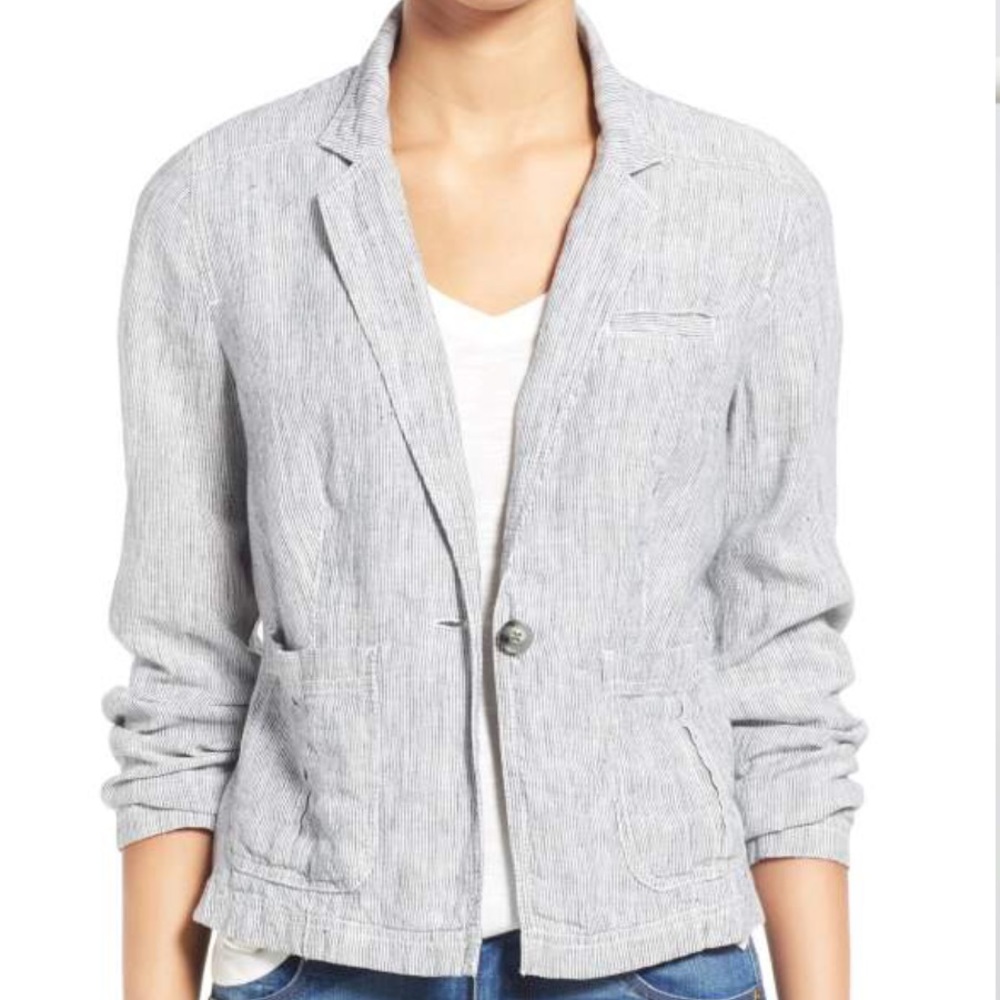 Caslon Linen Single Button Jacket NWT