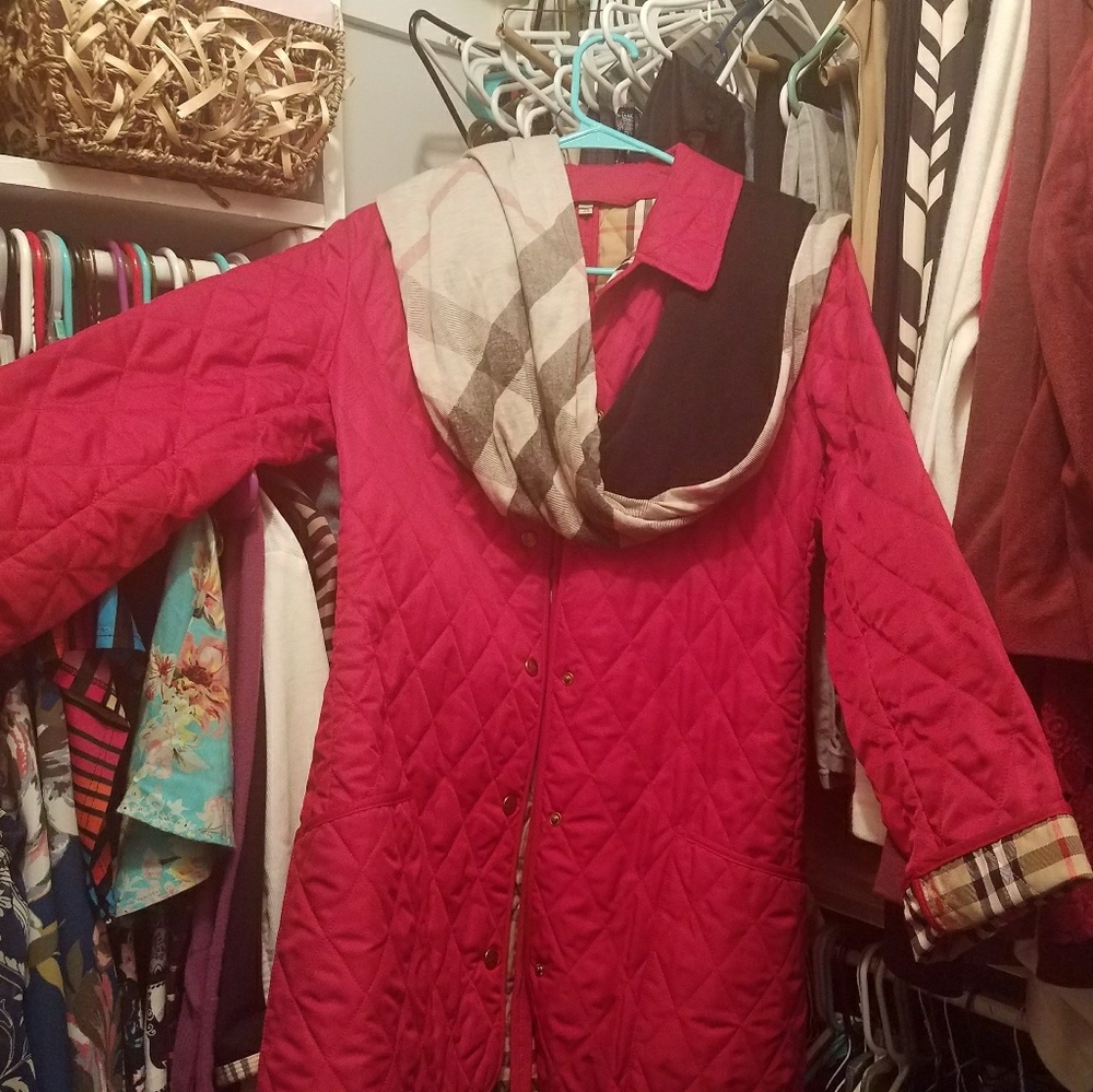 Burberry Quilted Signature Red Jacket