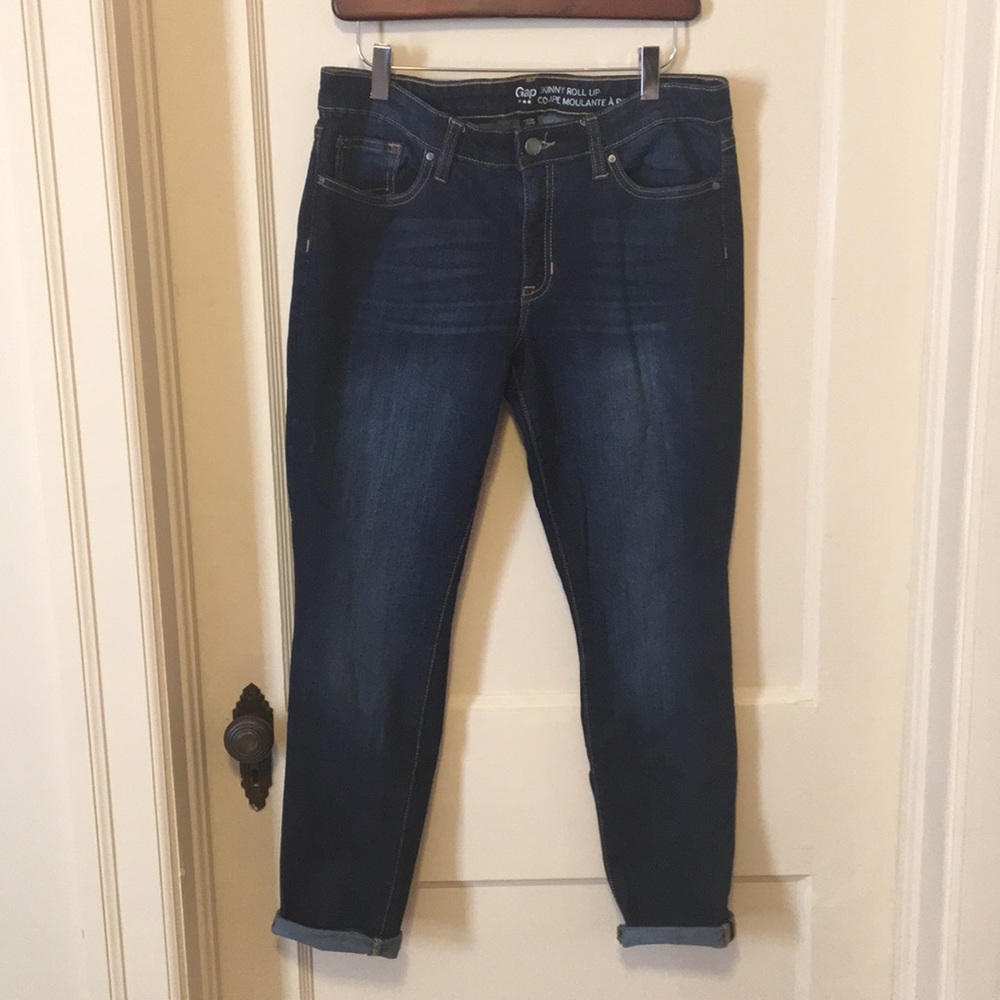 Gap skinny roll up jeans