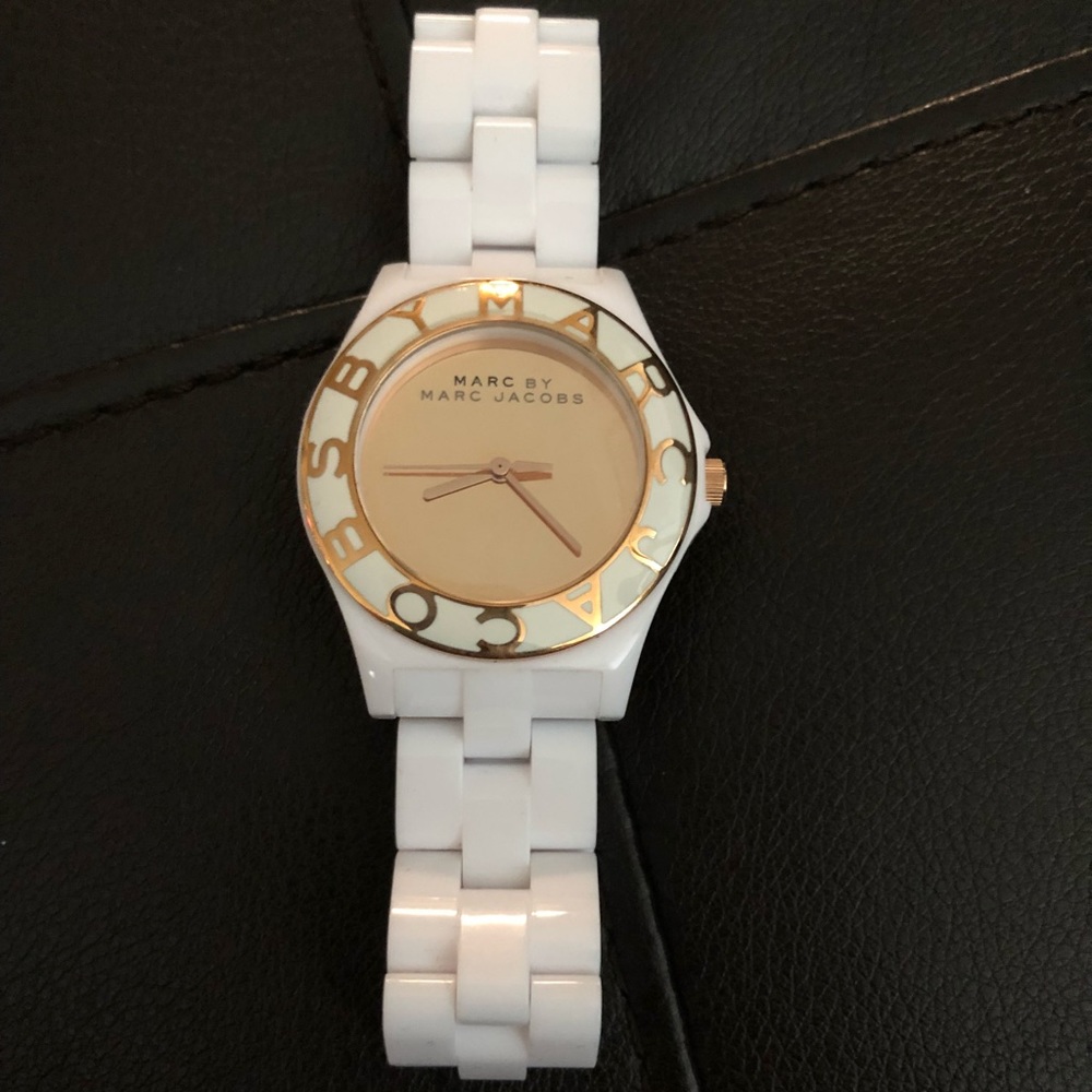Marc By Marc Jacobs White and Gold watch