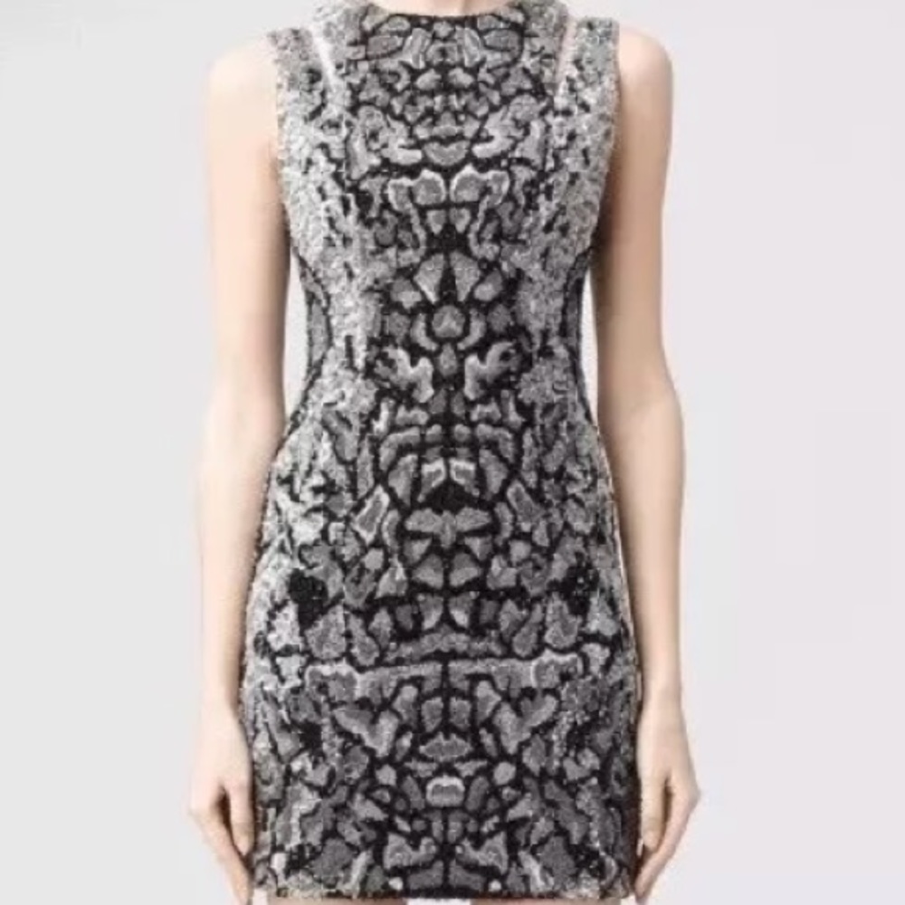 Allsaints Geko Sequins Dress Size 2