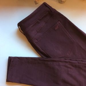 Advanced Stretch High-Rise Jean Leggings, Maroon