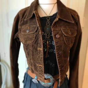 Old navy Crop Corduroy Brown Jacket