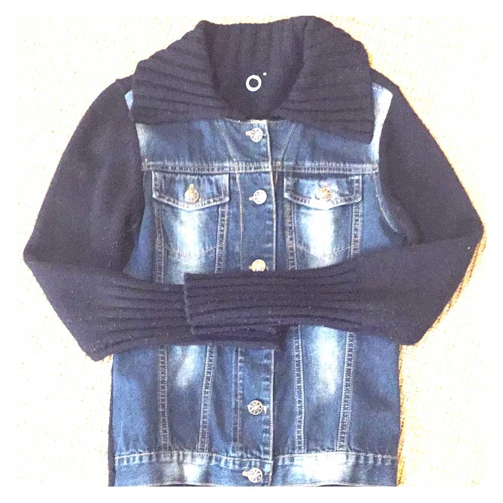 Sweater/ light jacket. Black and Denim