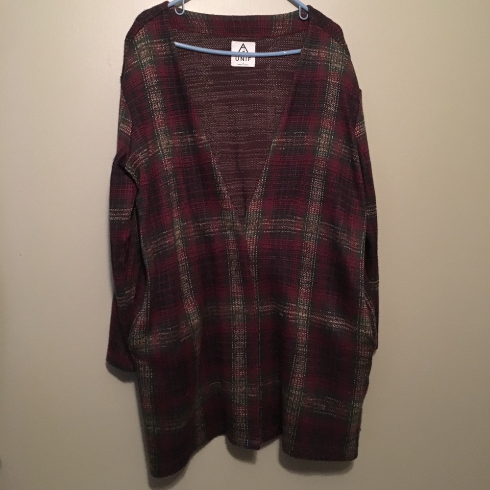 Unif plaid oversized blazer