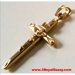 Cross 14k yellow gold layer on 925  Pendant