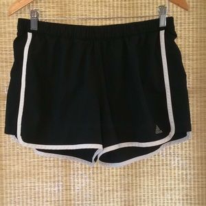 Adidas women's large black running shorts clima365
