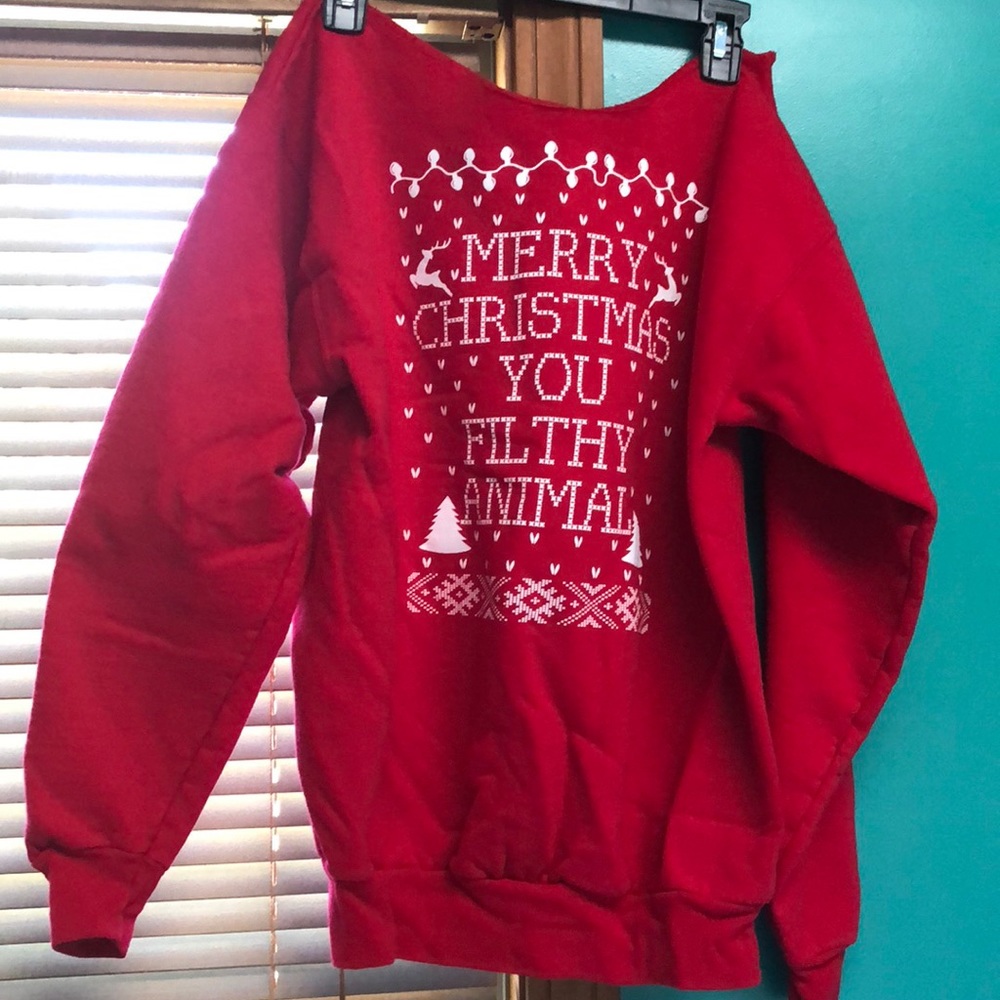 *LAST CALL* off the shoulder CHRISTMAS sweatshirt